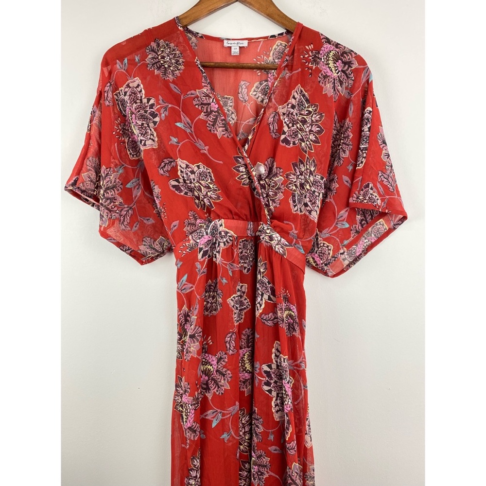 Love, Fire size Small Red Floral Dress